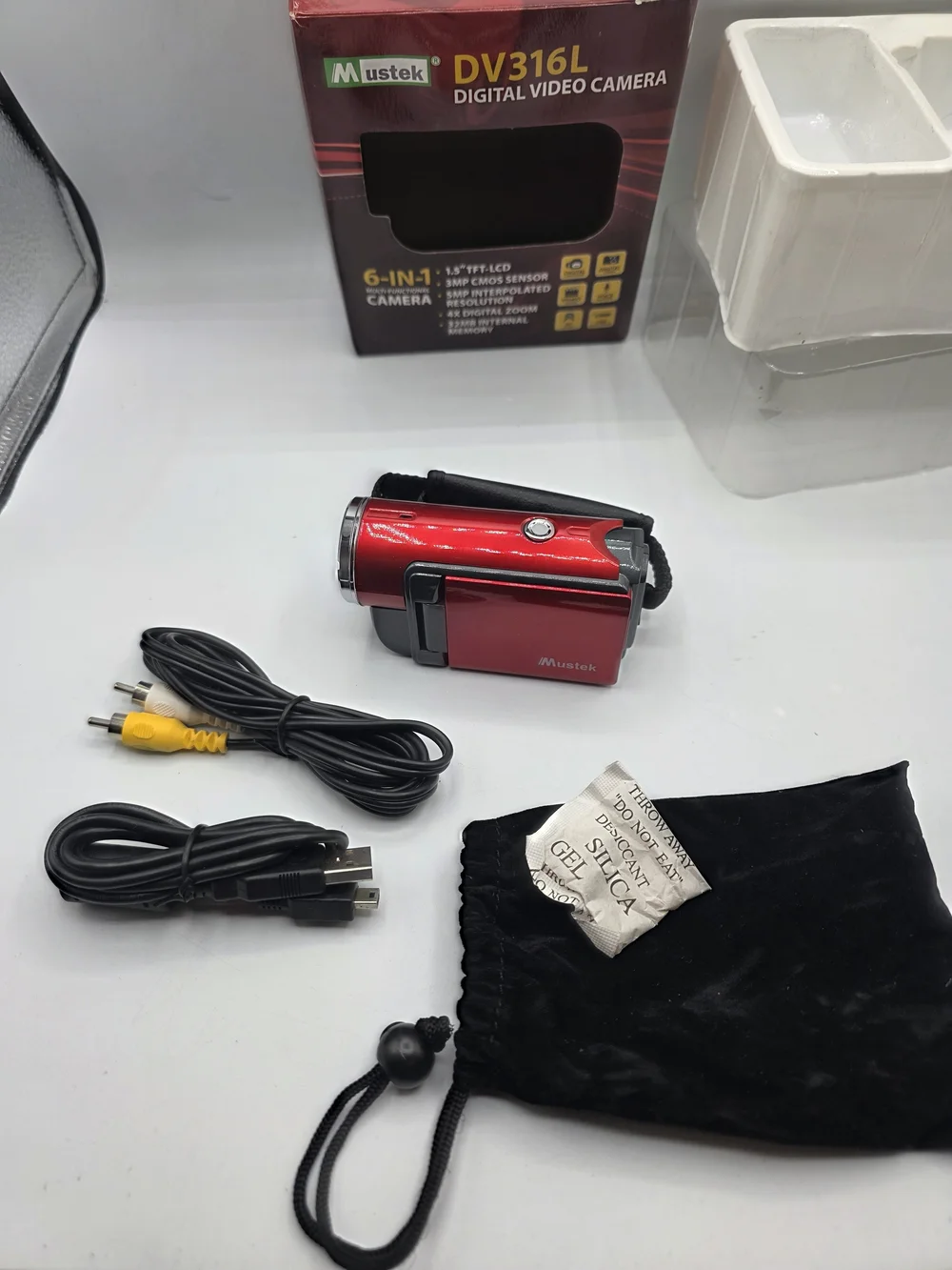 Mustex DV316L Digital Video Camera - Red
